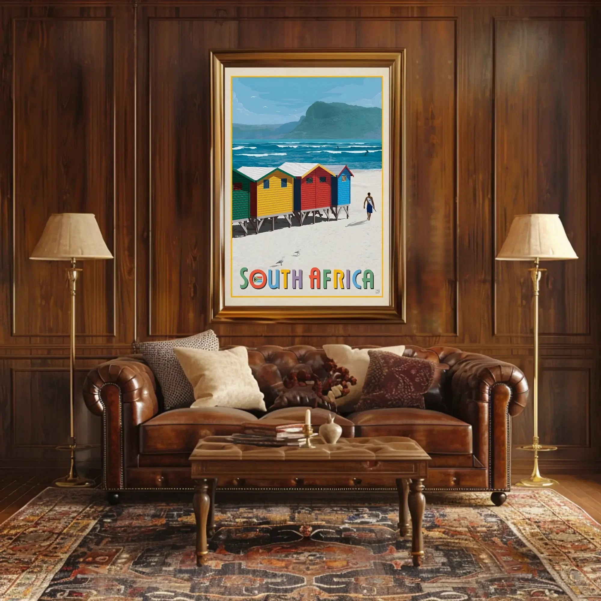 South Africa Beach Adventure Travel Poster PosterGoat