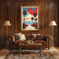 South Carolina Coastal Landscape Vintage Travel Poster PosterGoat