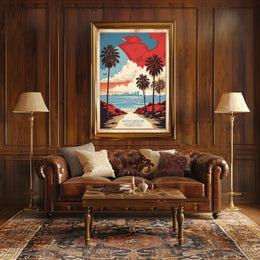 South Carolina Coastal Landscape Vintage Travel Poster PosterGoat