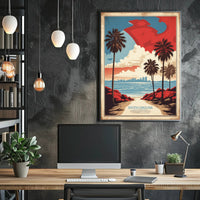 South Carolina Coastal Landscape Vintage Travel Poster PosterGoat