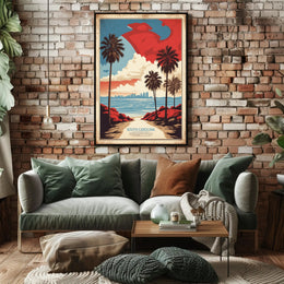 South Carolina Coastal Landscape Vintage Travel Poster PosterGoat
