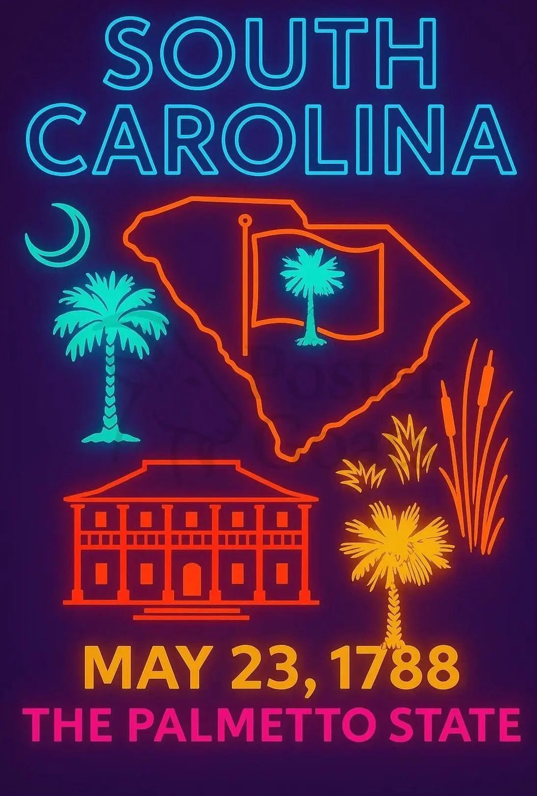 South Carolina Heritage Poster Celebrating Historical Significance PosterGoat
