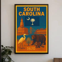 South Carolina Heritage Vintage Style Cultural or Heritage Poster PosterGoat