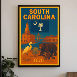 South Carolina Heritage Vintage Style Cultural or Heritage Poster PosterGoat
