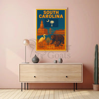South Carolina Heritage Vintage Style Cultural or Heritage Poster PosterGoat