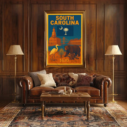 South Carolina Heritage Vintage Style Cultural or Heritage Poster PosterGoat
