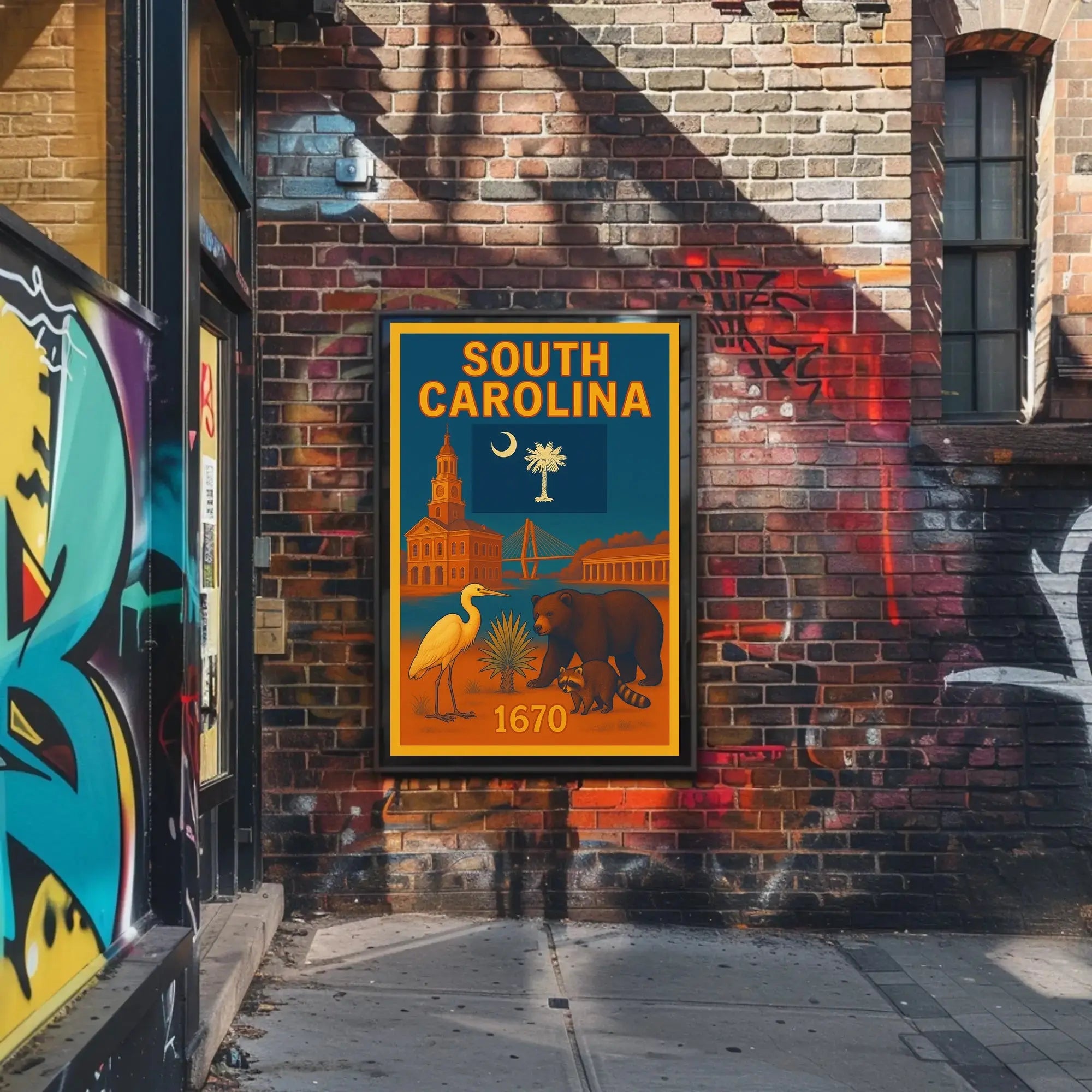 South Carolina Heritage Vintage Style Cultural or Heritage Poster PosterGoat