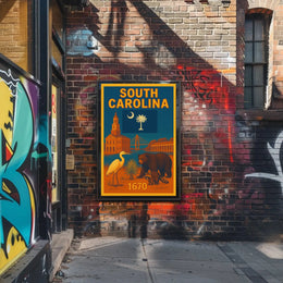South Carolina Heritage Vintage Style Cultural or Heritage Poster PosterGoat