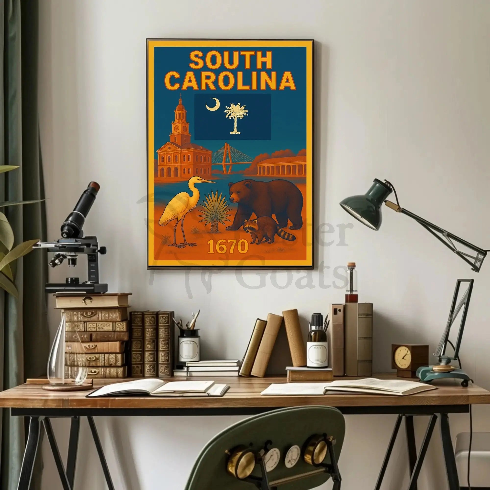 South Carolina Heritage Vintage Style Cultural or Heritage Poster PosterGoat