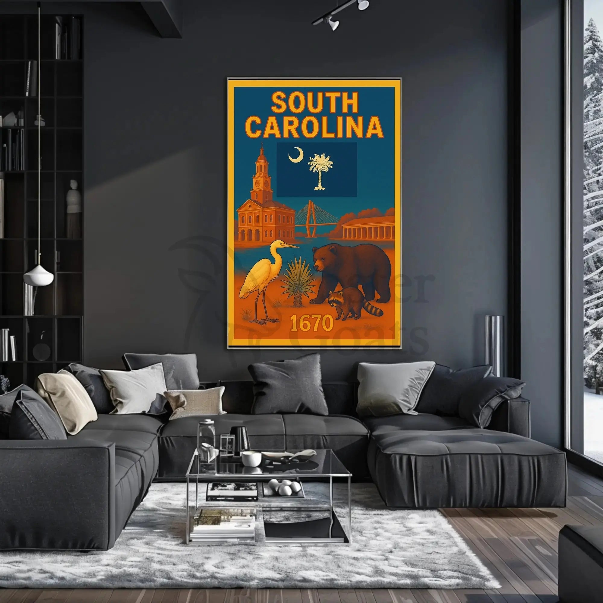 South Carolina Heritage Vintage Style Cultural or Heritage Poster PosterGoat