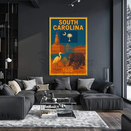 South Carolina Heritage Vintage Style Cultural or Heritage Poster PosterGoat