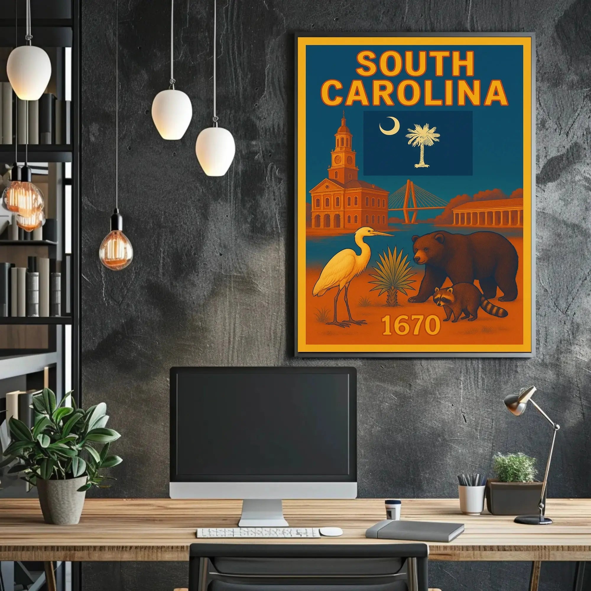 South Carolina Heritage Vintage Style Cultural or Heritage Poster PosterGoat