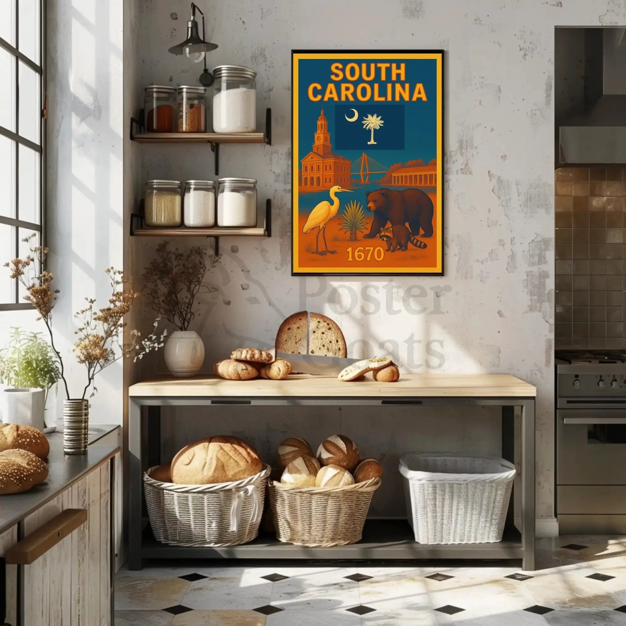 South Carolina Heritage Vintage Style Cultural or Heritage Poster PosterGoat