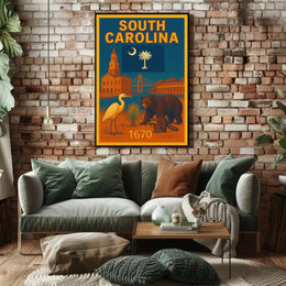 South Carolina Heritage Vintage Style Cultural or Heritage Poster PosterGoat