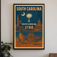 South Carolina Heritage Vintage Travel Poster PosterGoat