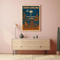 South Carolina Heritage Vintage Travel Poster PosterGoat