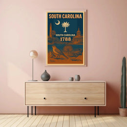 South Carolina Heritage Vintage Travel Poster PosterGoat