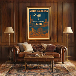 South Carolina Heritage Vintage Travel Poster PosterGoat