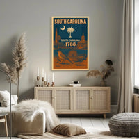 South Carolina Heritage Vintage Travel Poster PosterGoat