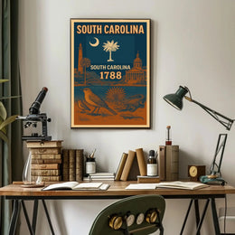 South Carolina Heritage Vintage Travel Poster PosterGoat