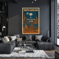 South Carolina Heritage Vintage Travel Poster PosterGoat