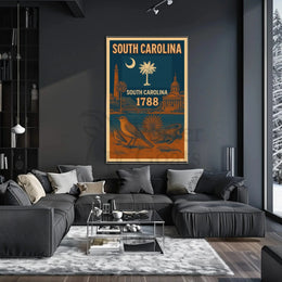 South Carolina Heritage Vintage Travel Poster PosterGoat