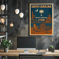 South Carolina Heritage Vintage Travel Poster PosterGoat