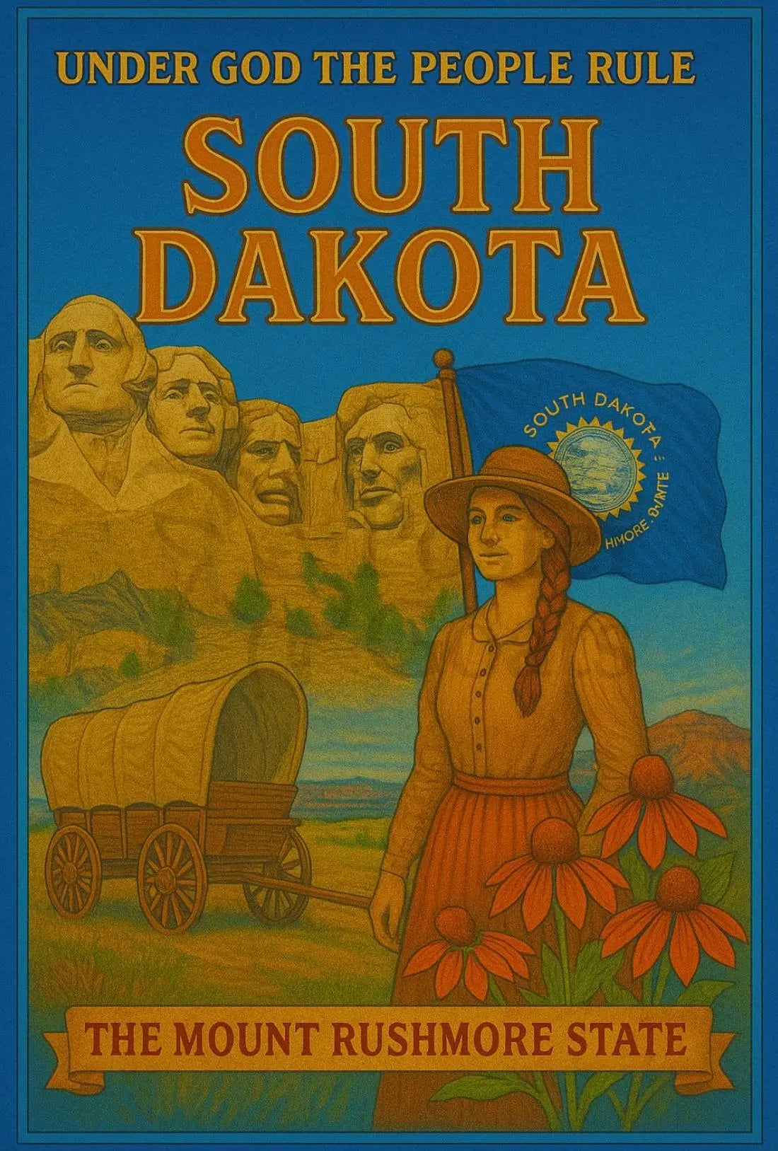 South Dakota Heritage Pride Cultural or Heritage Poster PosterGoat