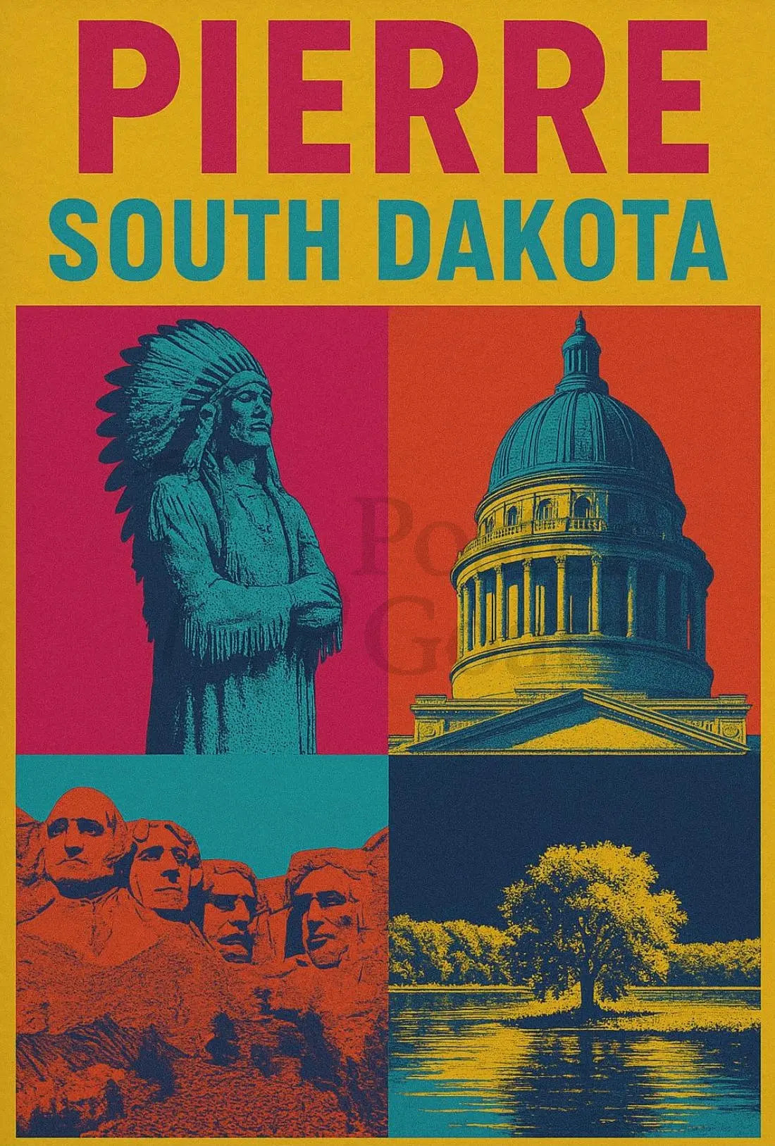 South Dakota Pride Pierre Celebration Heritage Poster PosterGoat