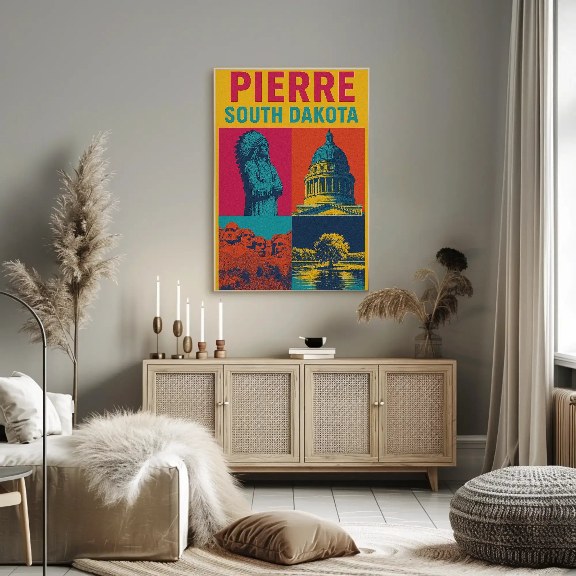 South Dakota Pride Pierre Celebration Heritage Poster PosterGoat