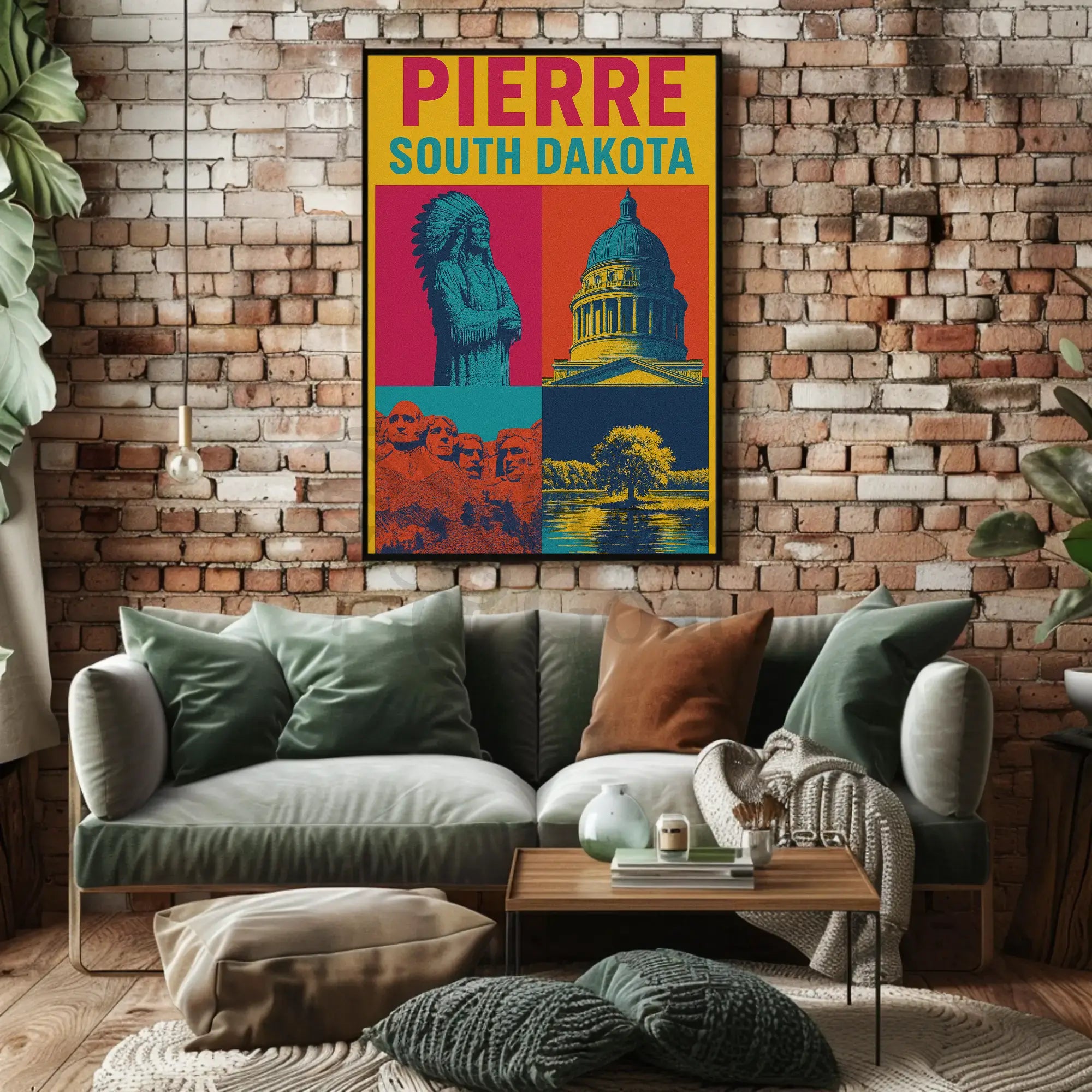 South Dakota Pride Pierre Celebration Heritage Poster PosterGoat