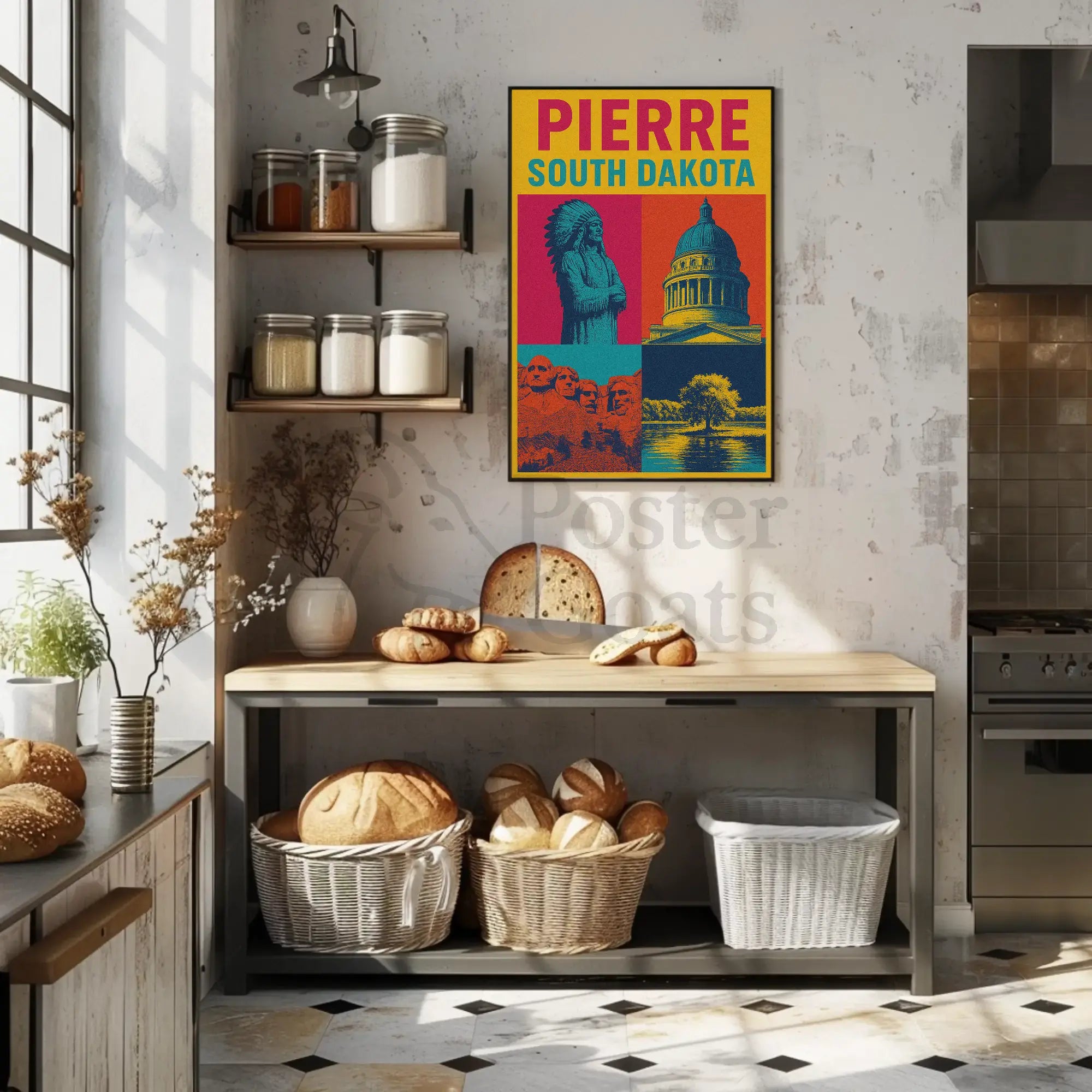 South Dakota Pride Pierre Celebration Heritage Poster PosterGoat