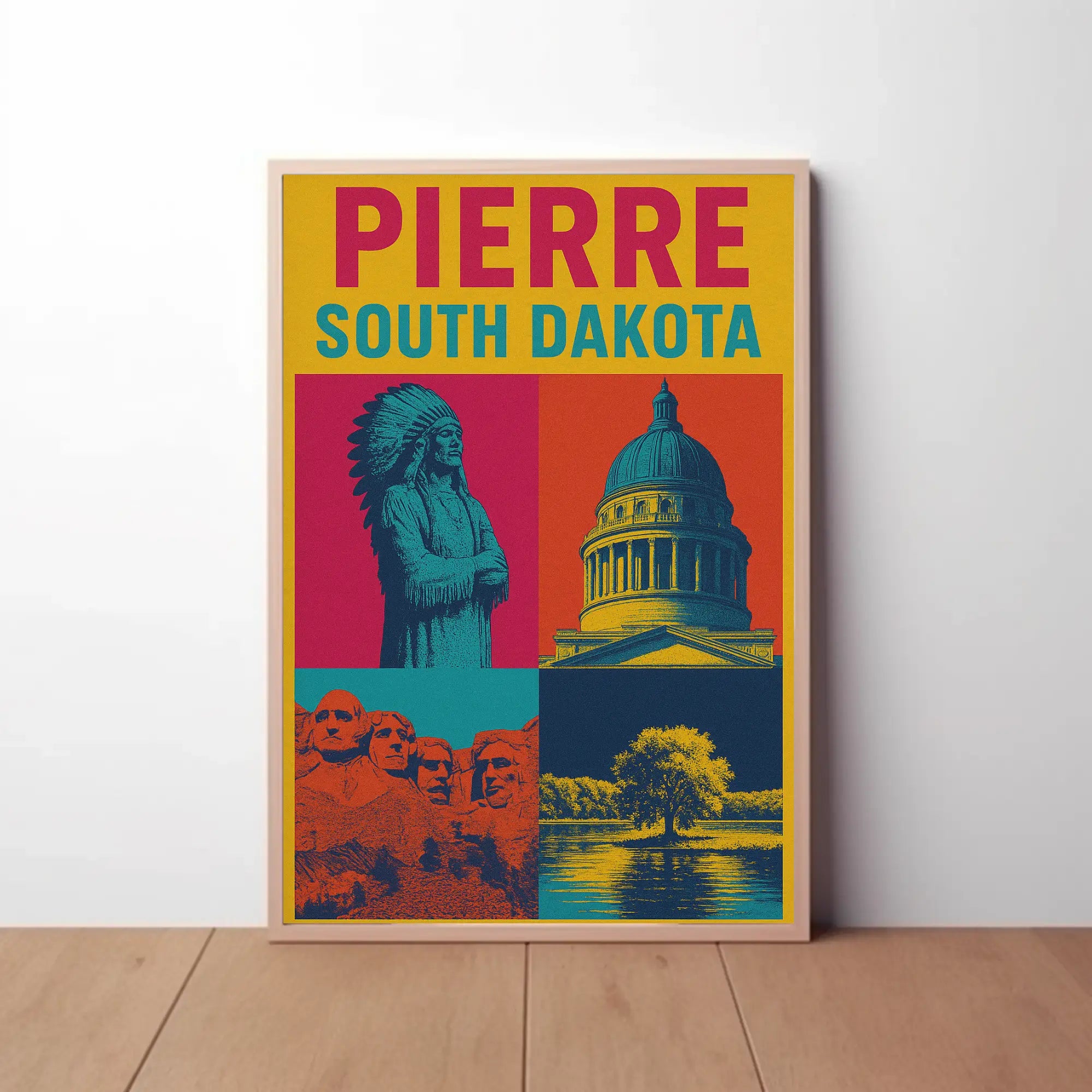 South Dakota Pride Pierre Celebration Heritage Poster PosterGoat