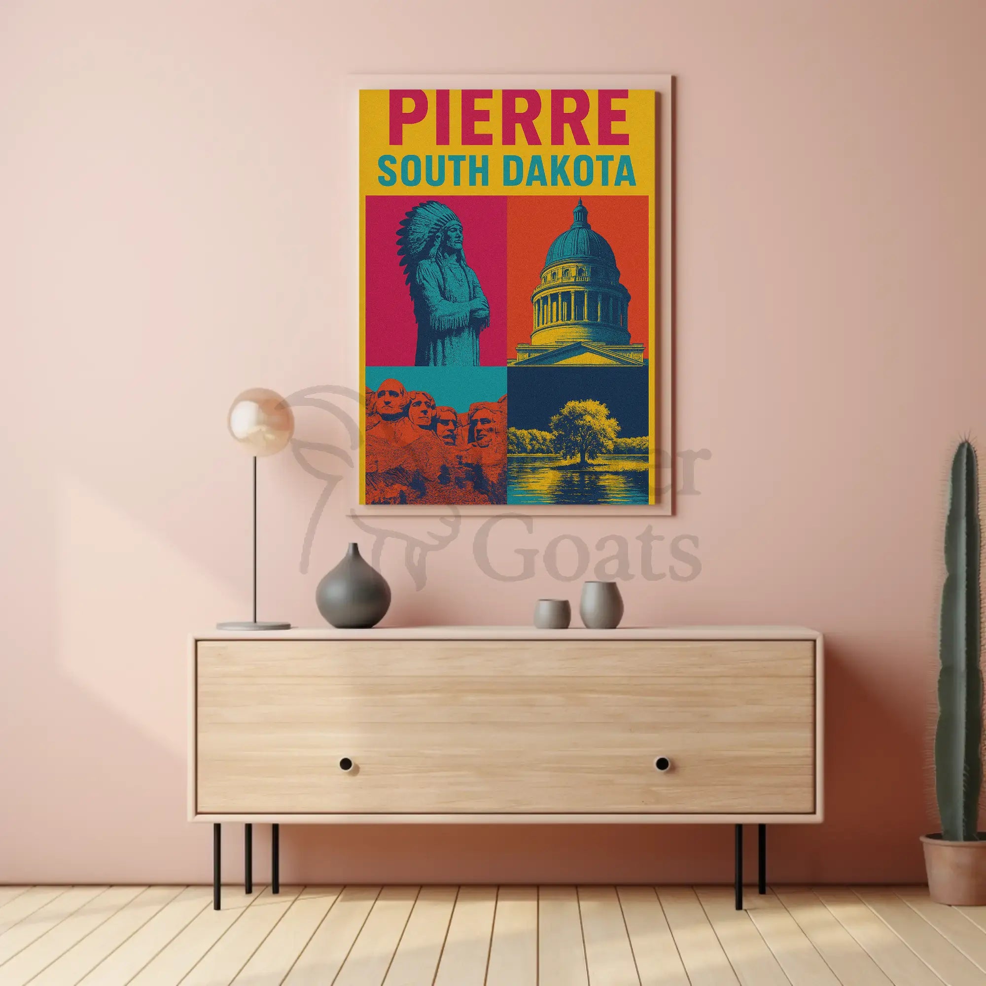 South Dakota Pride Pierre Celebration Heritage Poster PosterGoat