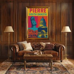 South Dakota Pride Pierre Celebration Heritage Poster PosterGoat