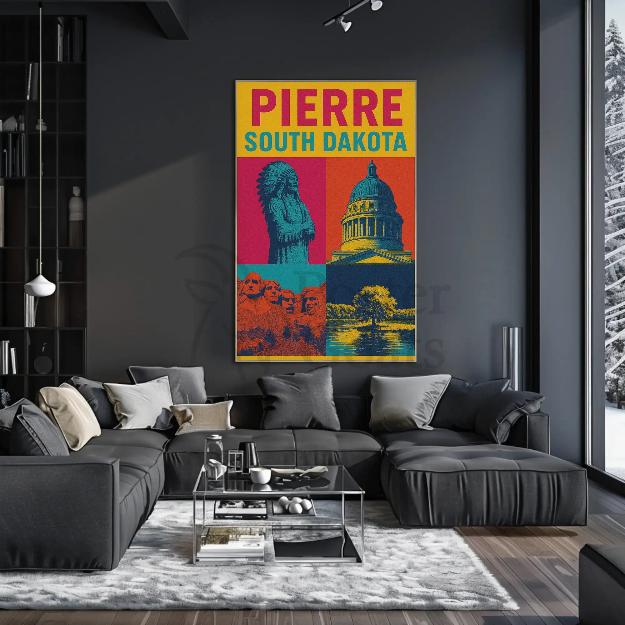 South Dakota Pride Pierre Celebration Heritage Poster PosterGoat