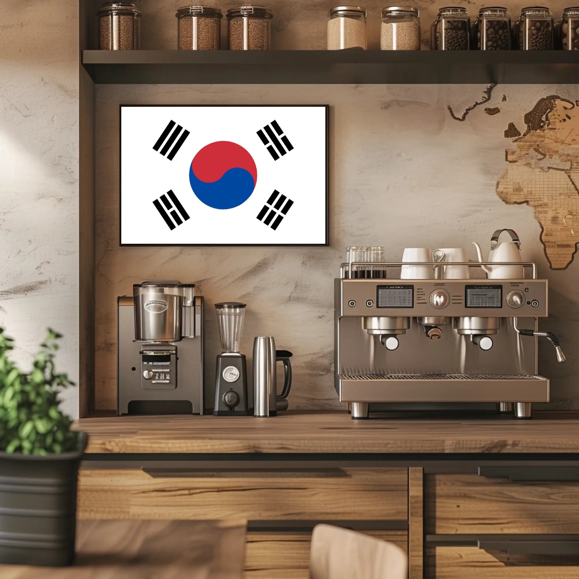 South Korean Taegeukgi National Flag Heritage Poster PosterGoat