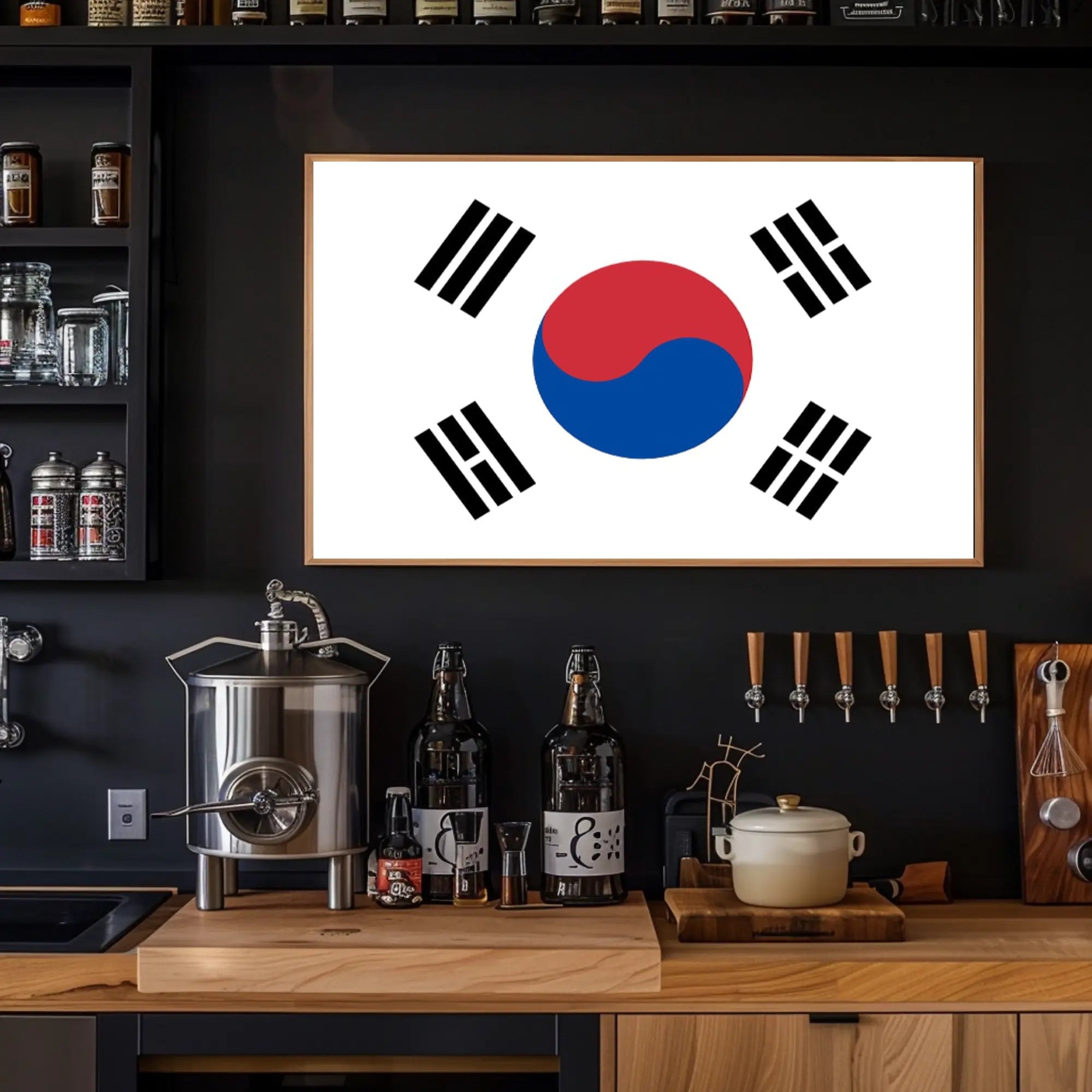 South Korean Taegeukgi National Flag Heritage Poster PosterGoat