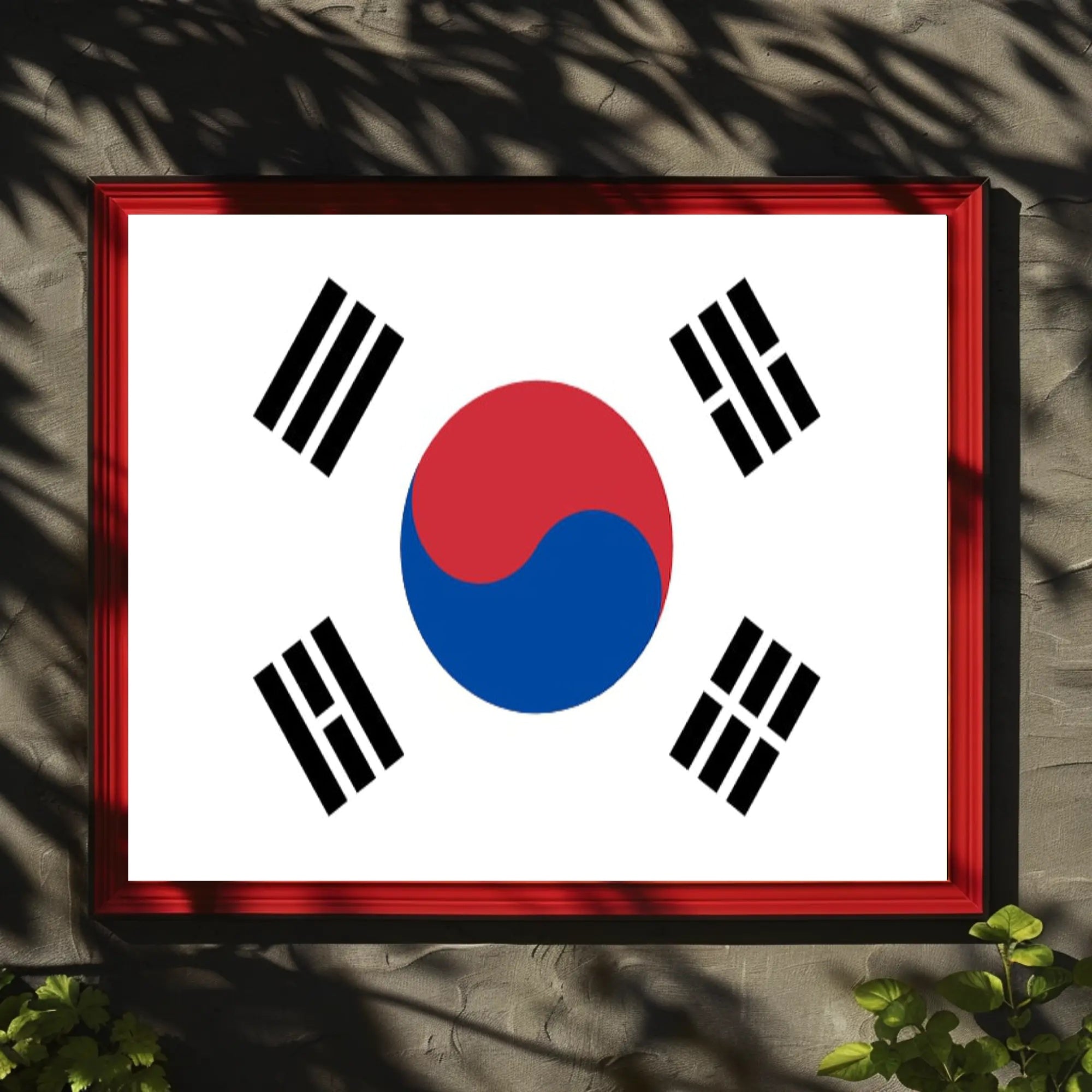 South Korean Taegeukgi National Flag Heritage Poster PosterGoat