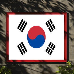 South Korean Taegeukgi National Flag Heritage Poster PosterGoat