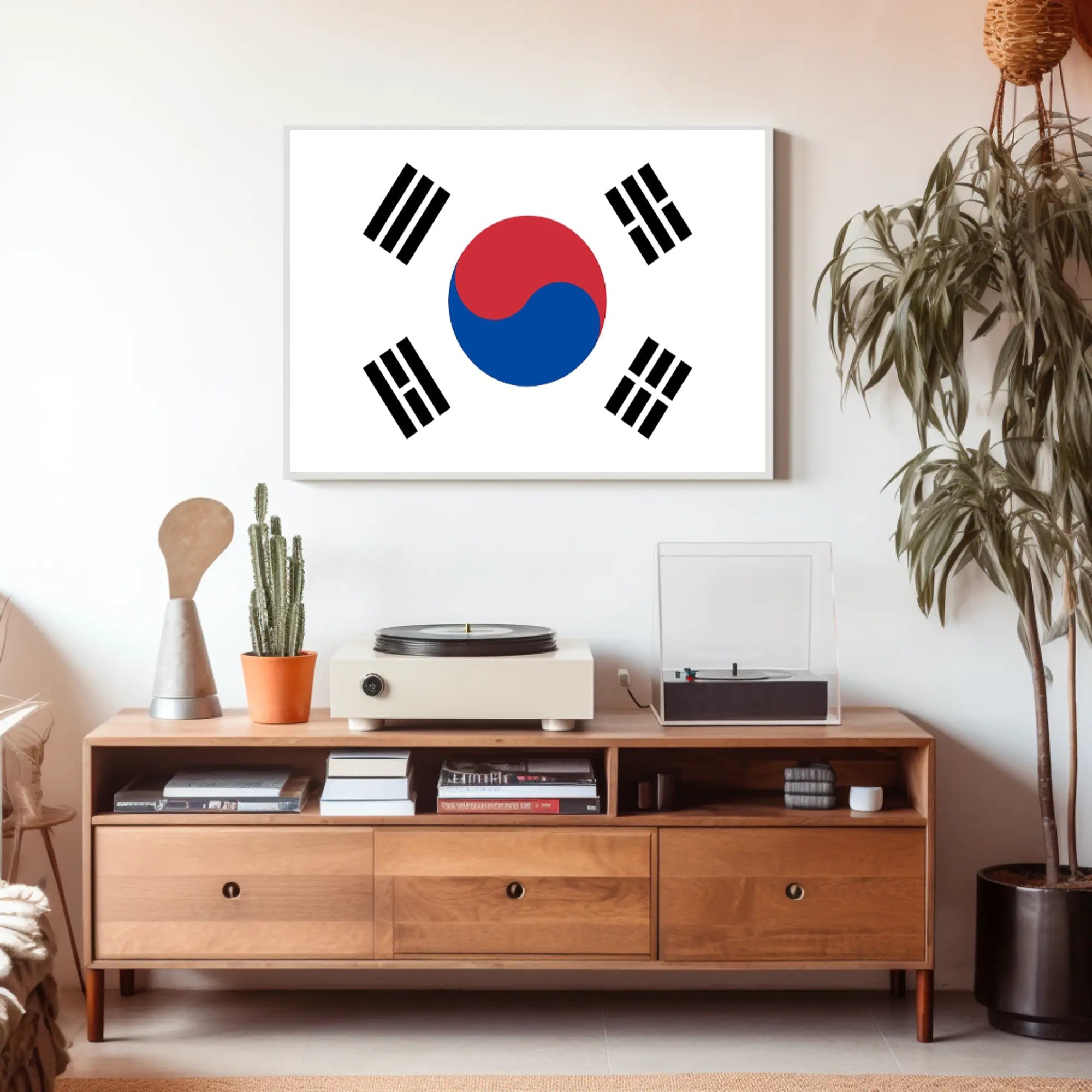 South Korean Taegeukgi National Flag Heritage Poster PosterGoat