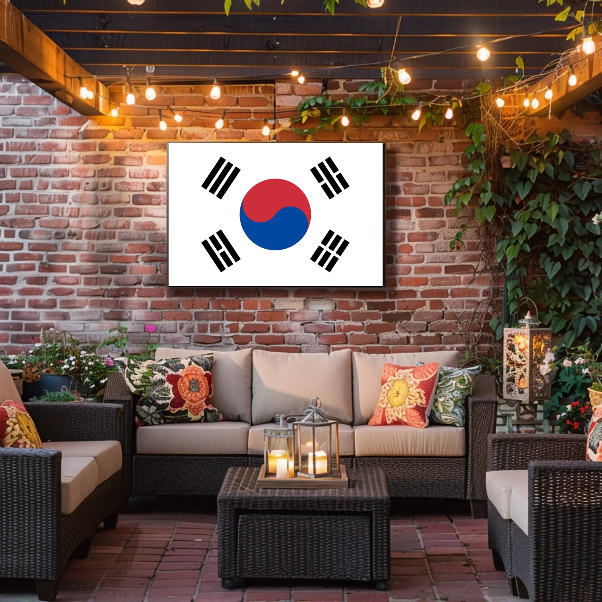 South Korean Taegeukgi National Flag Heritage Poster PosterGoat