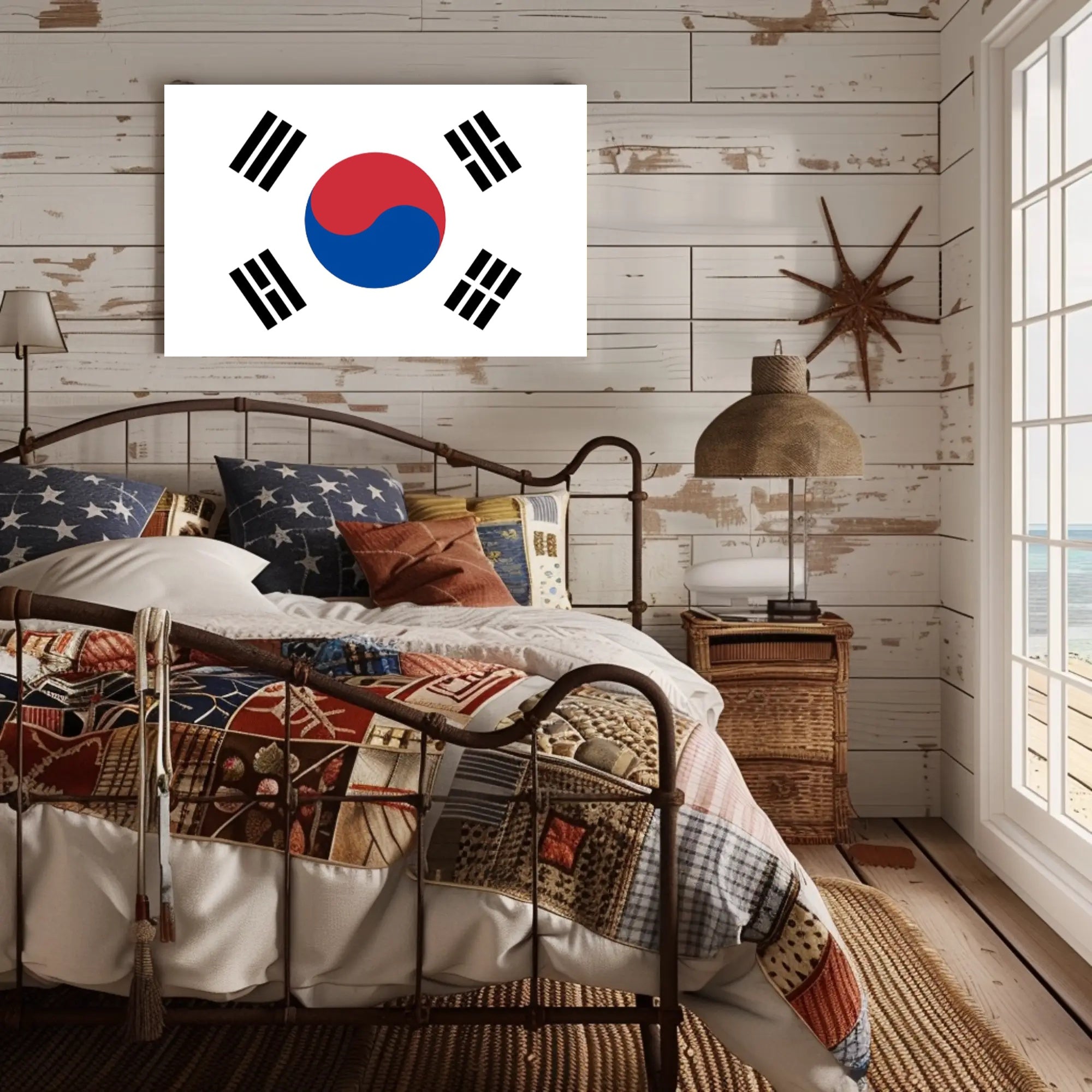 South Korean Taegeukgi National Flag Heritage Poster PosterGoat