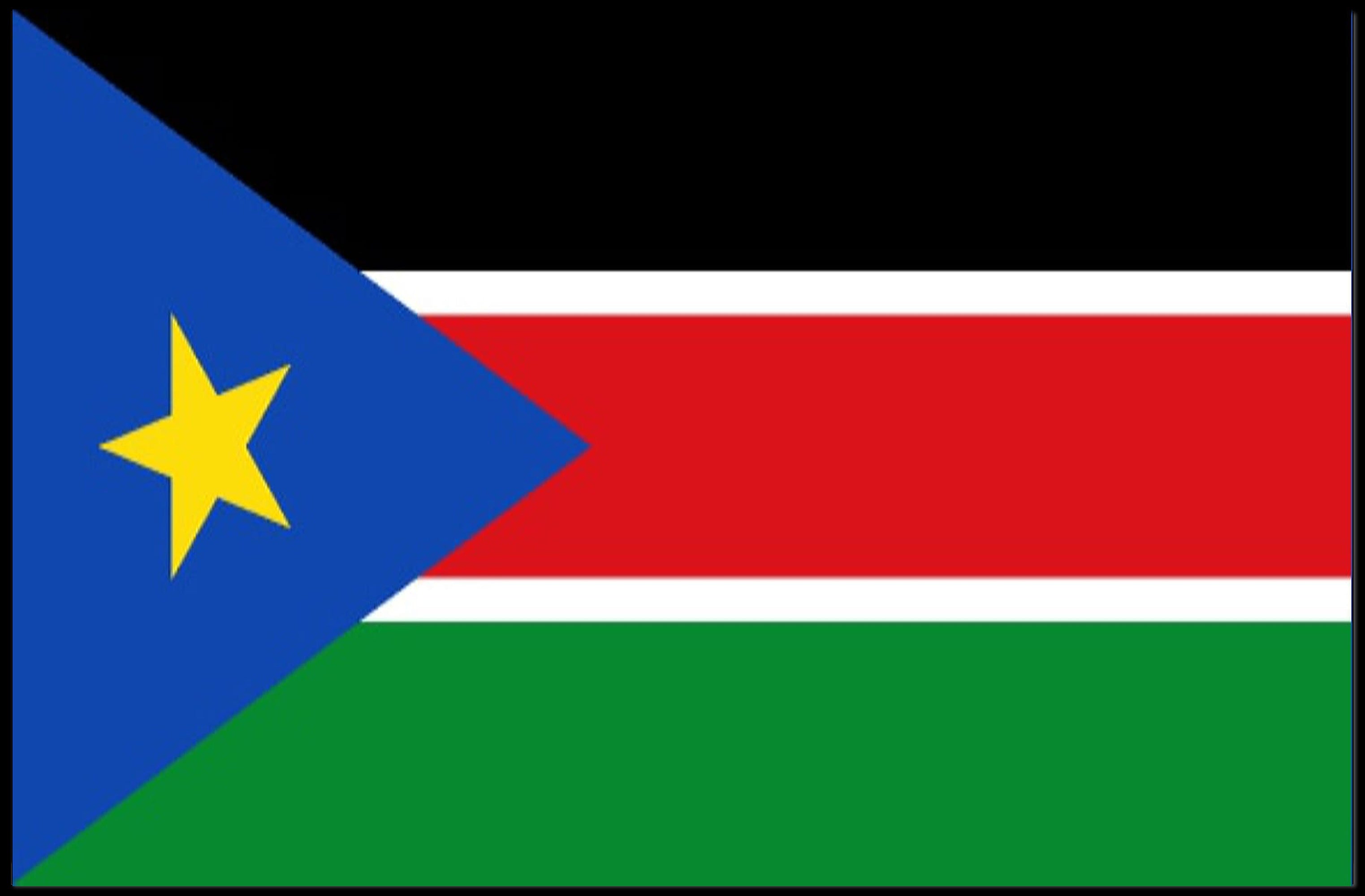 South Sudan Flag with Modern Geometric Design Country Flag Poster PosterGoat