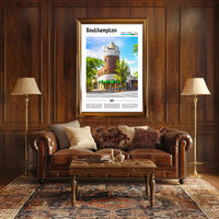 Southampton New York Architectural Elegance Travel Poster PosterGoat