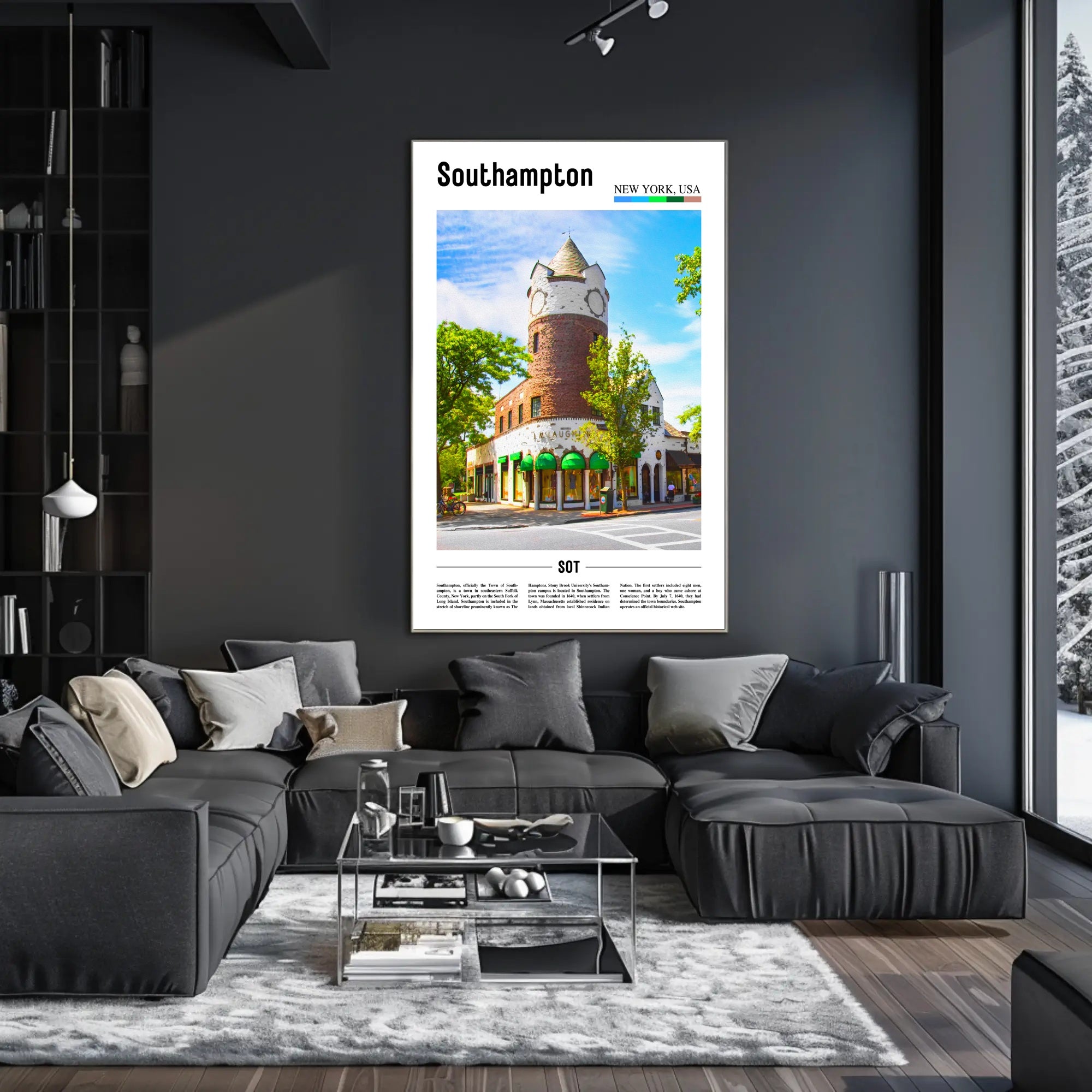 Southampton New York Architectural Elegance Travel Poster PosterGoat