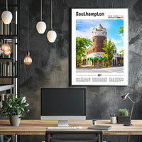 Southampton New York Architectural Elegance Travel Poster PosterGoat