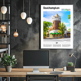 Southampton New York Architectural Elegance Travel Poster PosterGoat