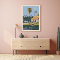 Southern Californian Surf Scene Travel Poster PosterGoat