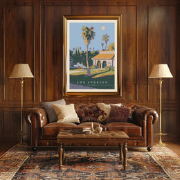 Southern Californian Surf Scene Travel Poster PosterGoat